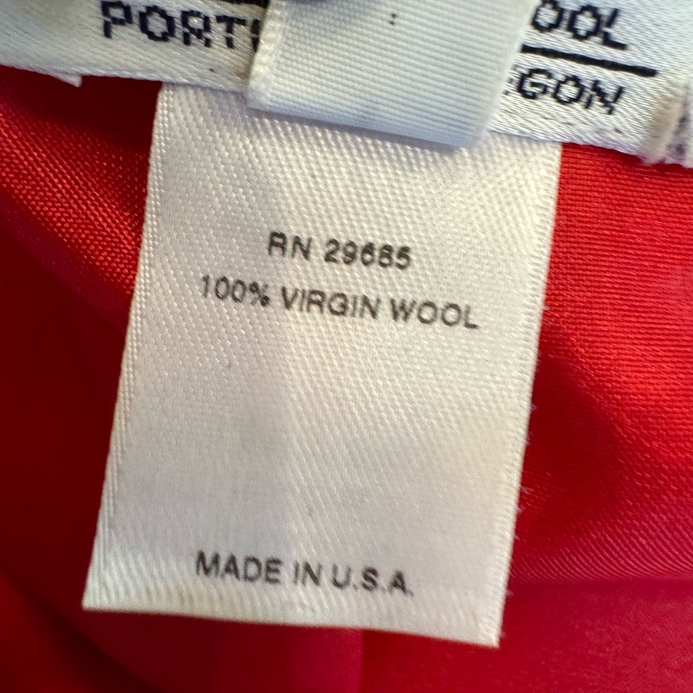 Pendleton Red Virgin Wool Zip Front Jacket - image 7